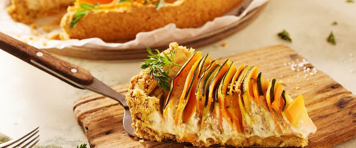 Quiche vegana con carote e zucchine