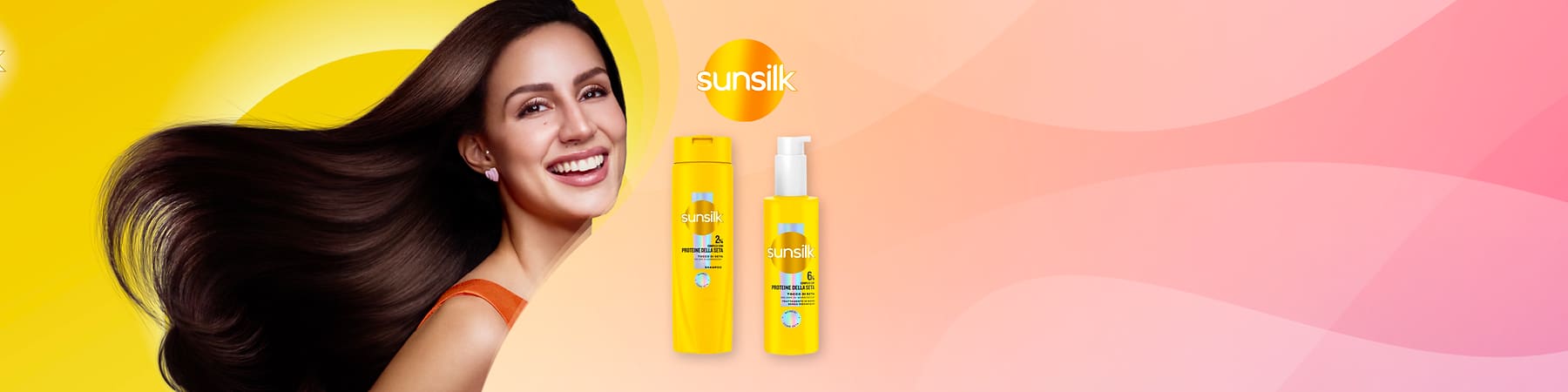 Sunsilk Tocco di Seta: shampoo e siero.