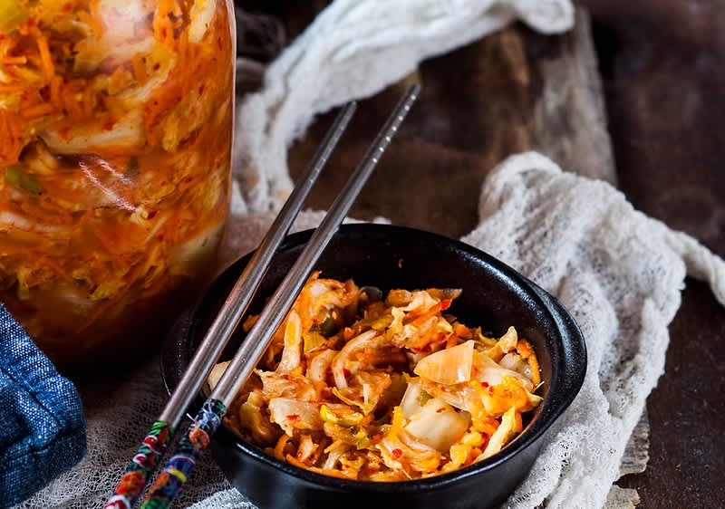 Kimchi fatto in casa.