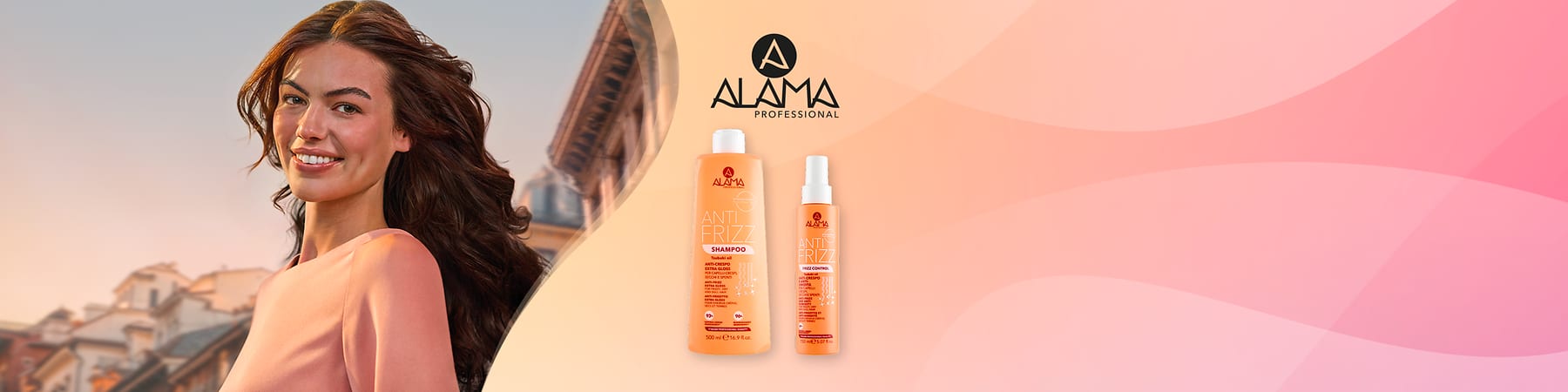 Linea Alama Anti Frizz: shampoo e spray.