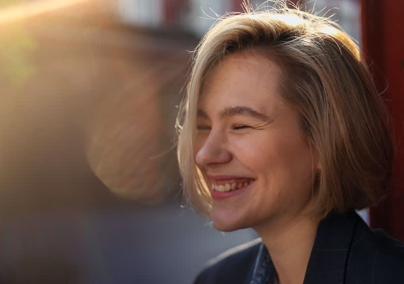 Blunt bob con i capelli lisci