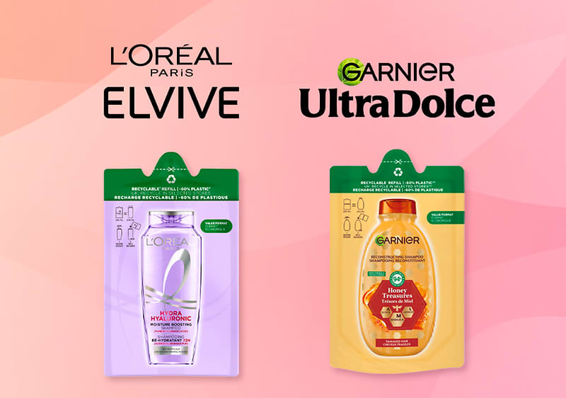 Garnier Ultra Dolce e L’Oréal Paris Elvive eco-ricariche