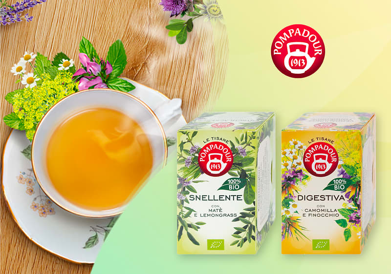 Tisane Pompadour: tisana snellente e tisana digestiva.