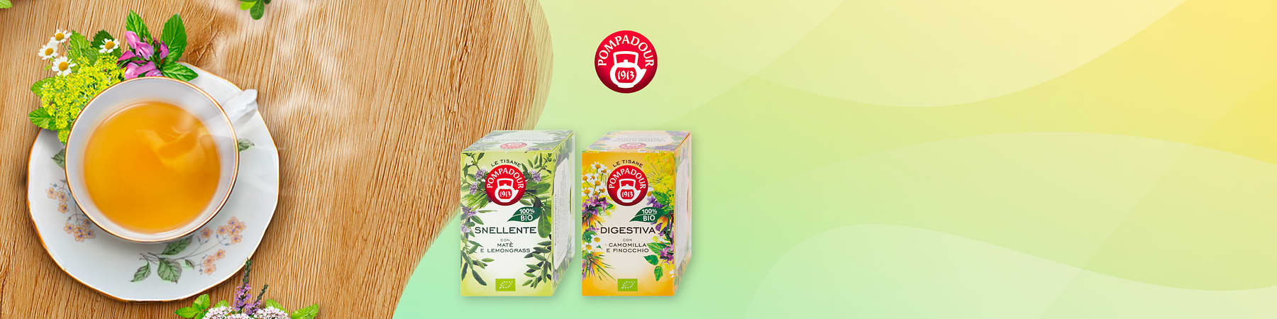 Tisane Pompadour: tisana snellente e tisana digestiva.