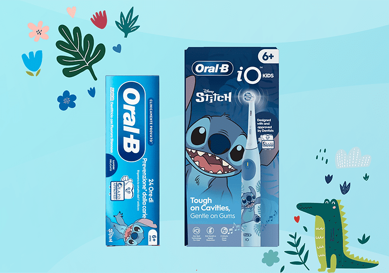 Spazzolino e dentifricio Oral B collaborazione con Stitch.