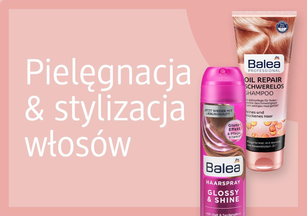 Dwa produkty do pielęgnacji i stylizacji włosów Balea