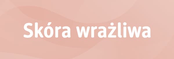 Teaser napis skóra wrażliwa beżowe tło