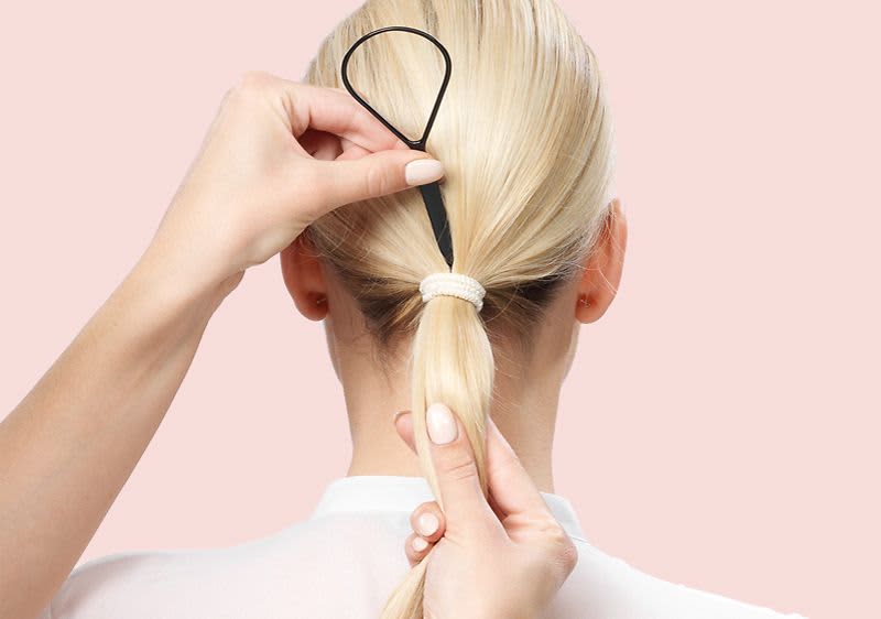 Zabawny warkocz: krok 1, zdjęcie