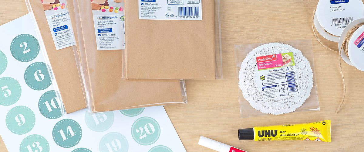 Kreativer Adventskalender Anleitung Schritt 1