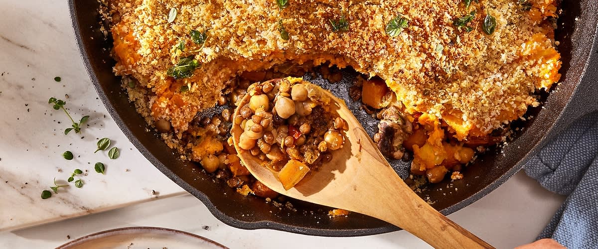 Wegańska zapiekanka pasterska