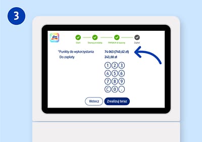 Wpisz liczbę punktów, które chcesz wymienić i potwierdź swój wybór przyciskiem „Zrealizuj teraz”..