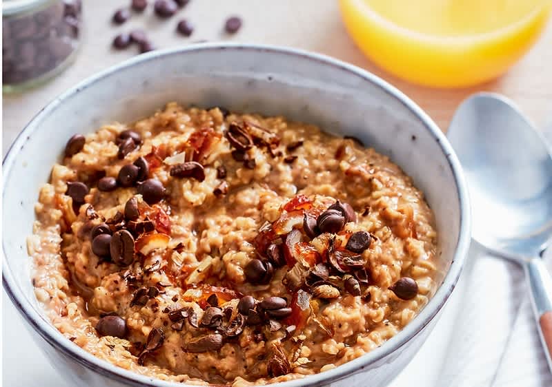 Coffee Porridge in einer Schale