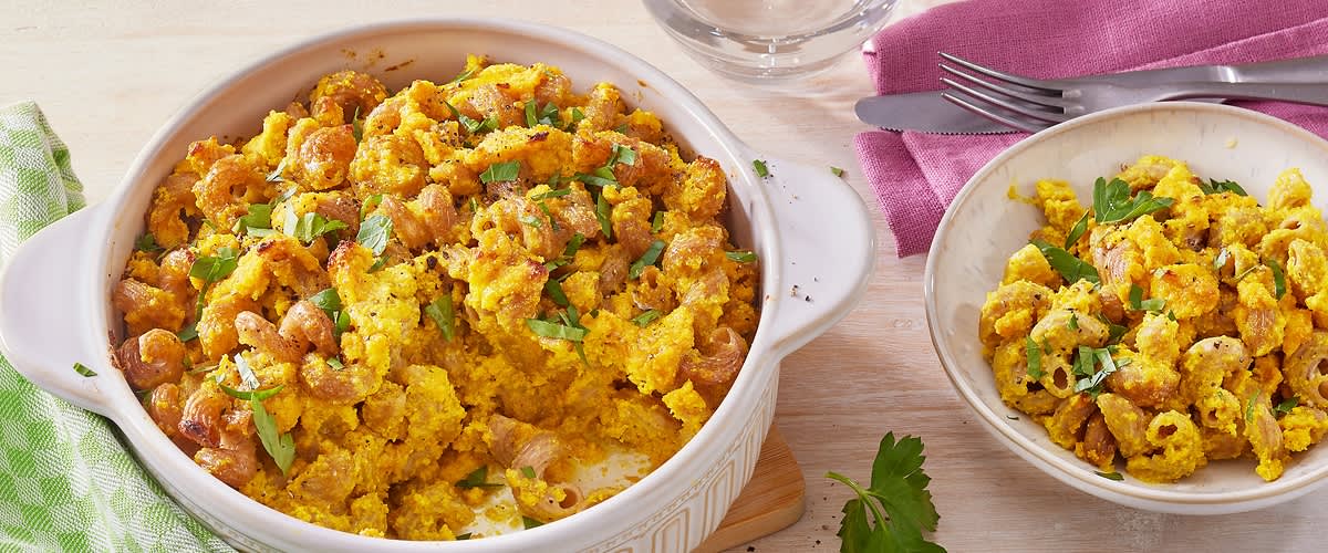 Wegański dyniowy mac & cheese