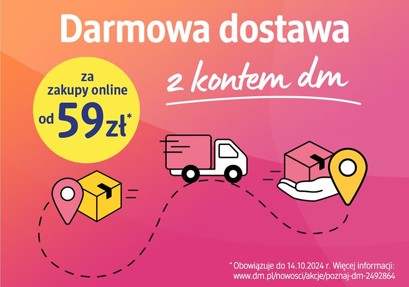 Darmowa dostawa z kontem dm