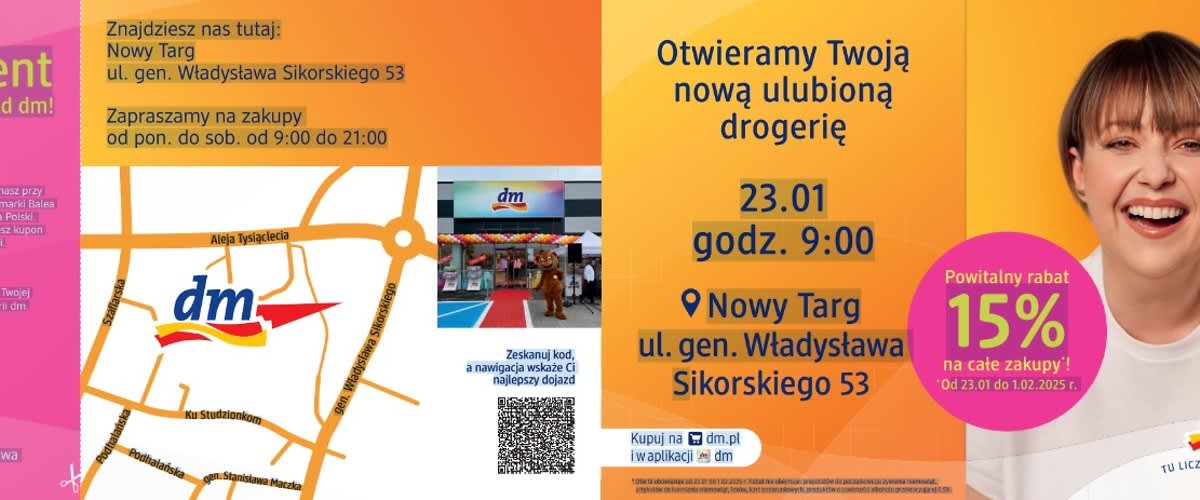 otwarcie drogerii dm