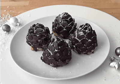 Zimowe czekoladowe szyszki