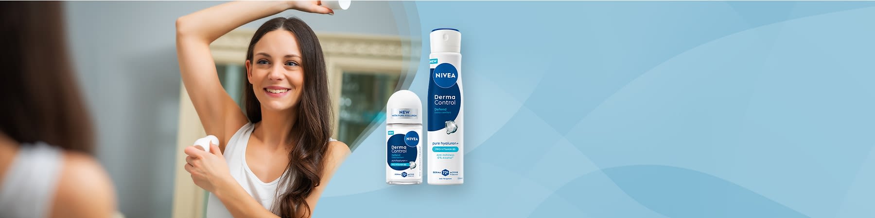 Kobieta nakładająca dezodorant