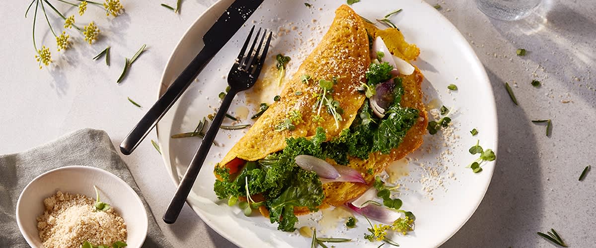 Grünkohl Omlette