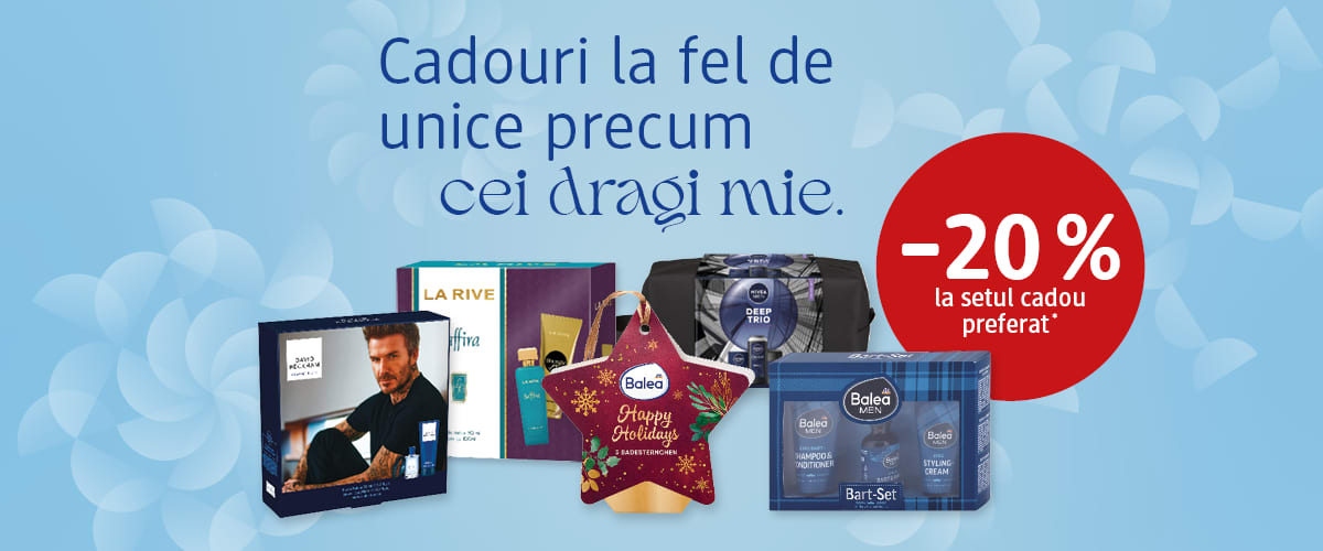 Cadouri de sărbători cu seturi de produse cosmetice și parfumuri