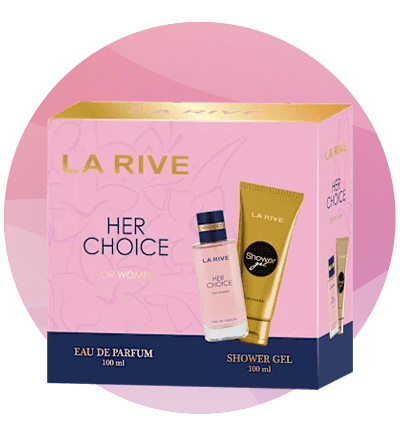 Set cadou La Rive Her Choice pentru femei cu parfum și gel de duș