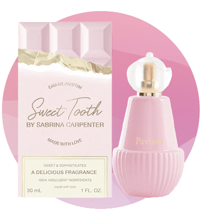 Parfum roz cu cutie decorativă
