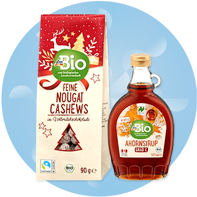 Produse bio de Crăciun: nuci caju cu nuga și sirop de arțar