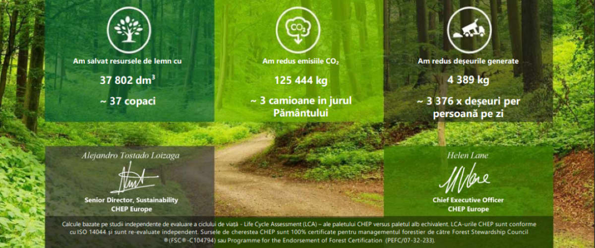 Certificat Sustenabilitate pentru dm drogerie markt SRL cu imagini de natură și simboluri ecologice