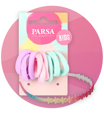 Elastic de păr colorat pentru copii marca Parsa Beauty