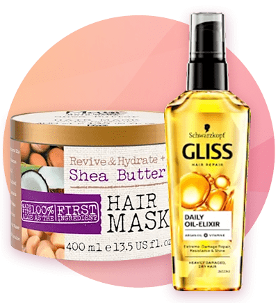 Mască de păr cu unt de shea și ulei elixir pentru păr