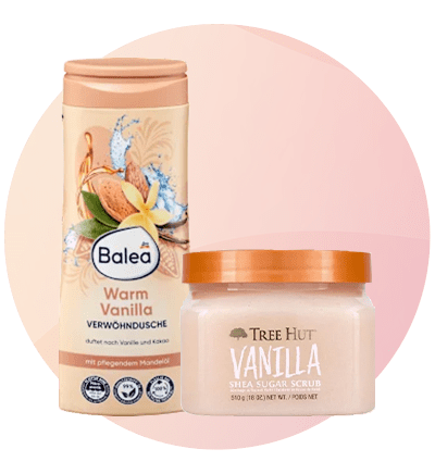 Gel de duș Balea și scrub Tree Hut cu vanilie