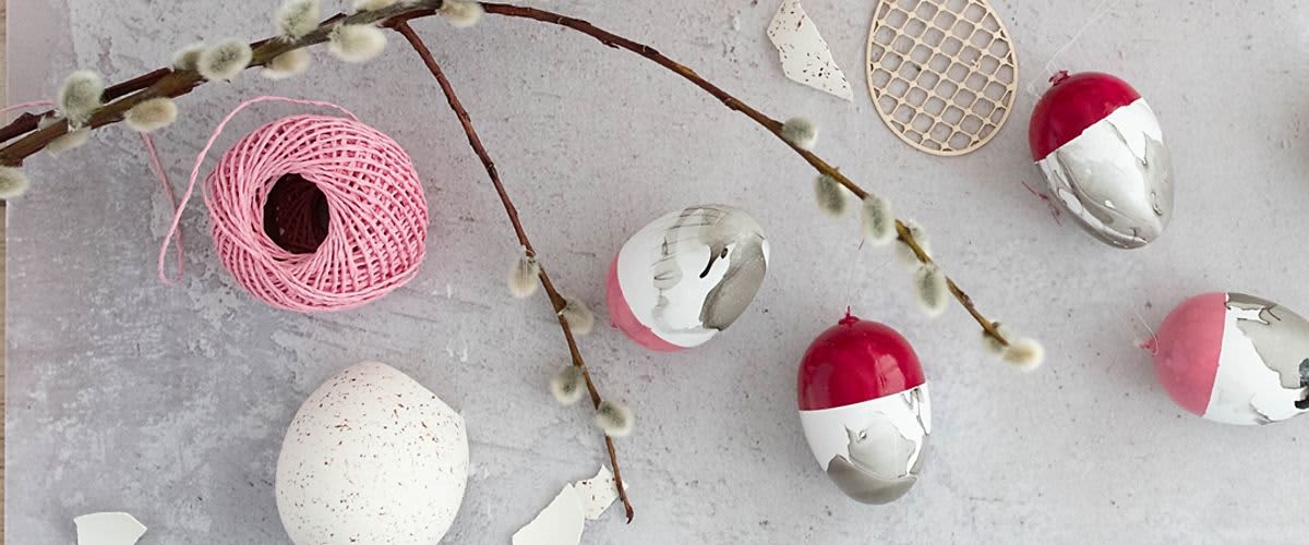 ouă de paște DIY cu lac de unghii