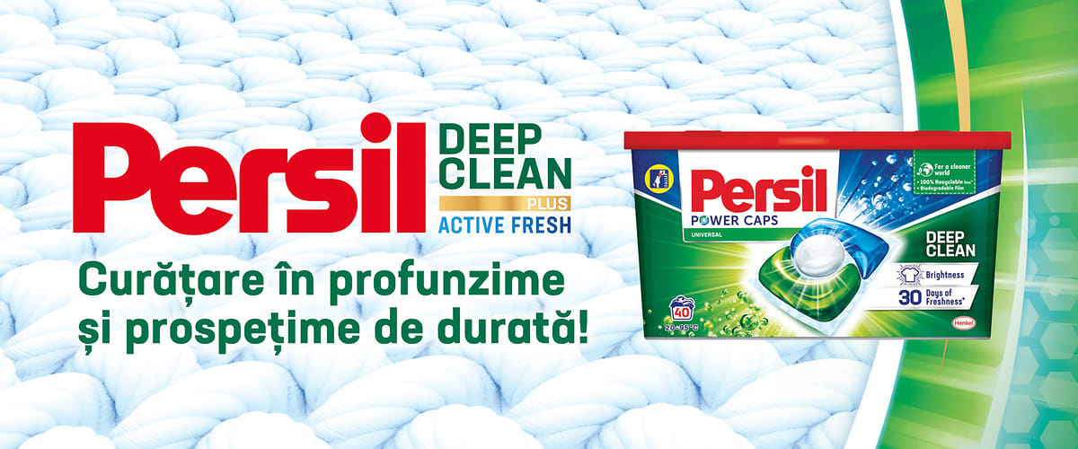 Persil Power Caps îndepărtează în profunzime cele mai dificile pete
