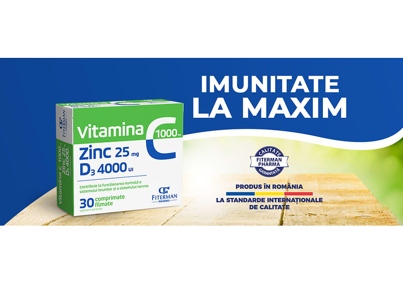 Fiterman Pharma Vitamina C 1000 + Zinc 25 + D3 4000
