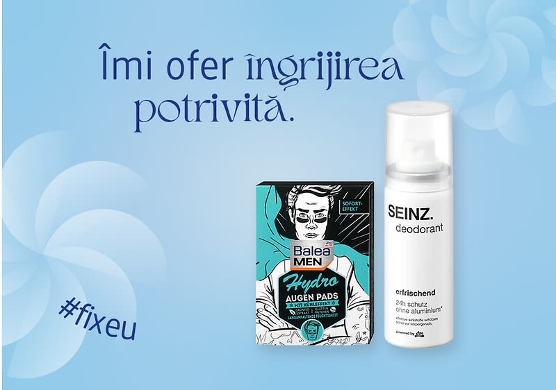 Produse de îngrijire pentru bărbați: Balea Men Hydro și Seinz deodorant