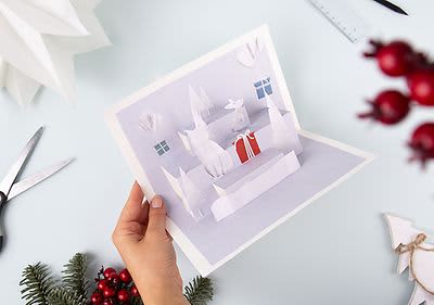 Felicitare 3D făcută în casă