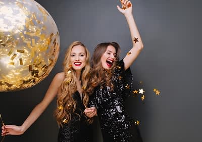 Frauen Make-up Weihnachtsfeier