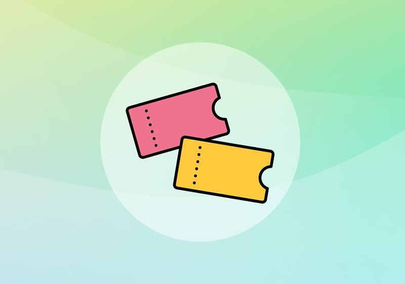 Coupons: Zwei Coupon-Etiketten mit Prozentsymbol