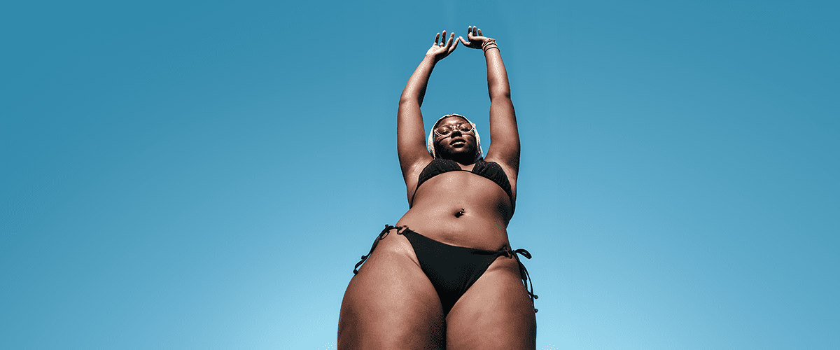 Frau im Bikini