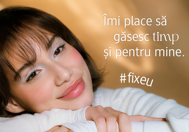 Persoană cu păr castaniu și text despre preferințe și timp liber #fixeu