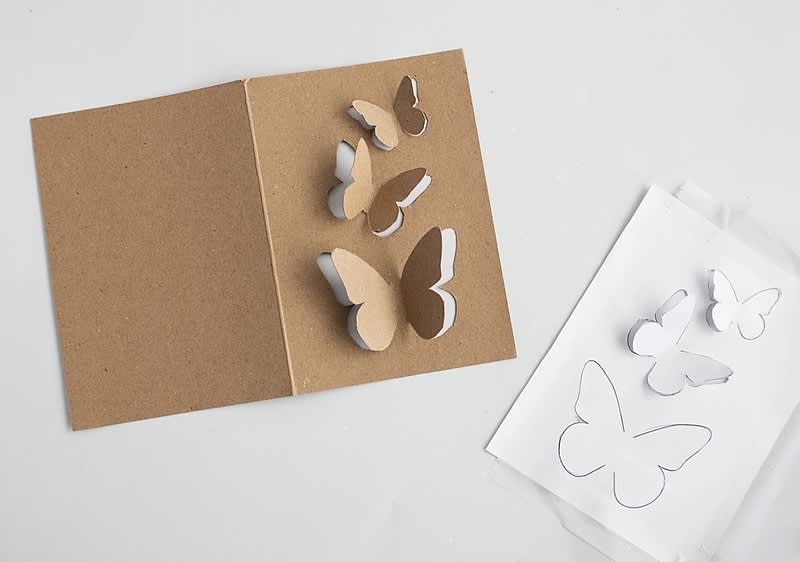 Cut-Out-3-D Grußkarte