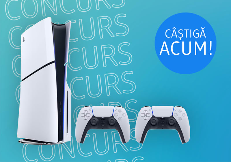 Concurs pentru câștigarea unei console PlayStation 5 și două controllere