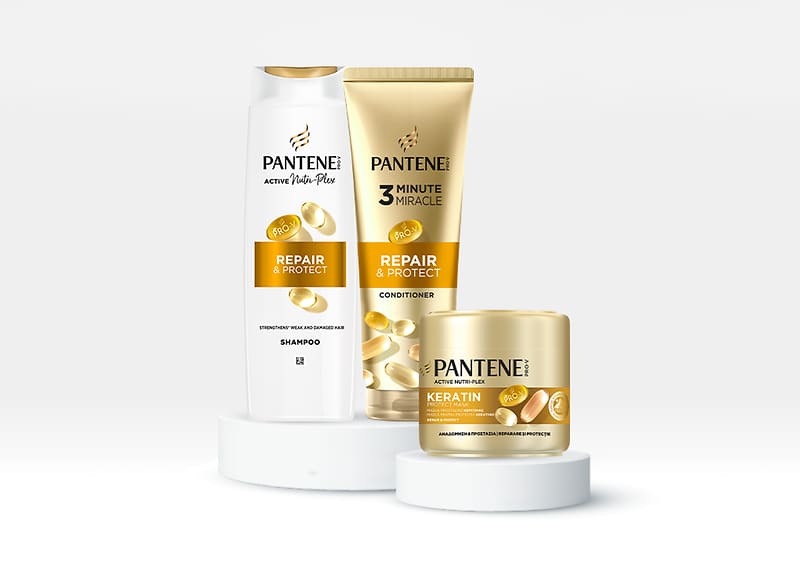 Produse Pantene pentru îngrijirea părului: șampon, balsam și mască keratină