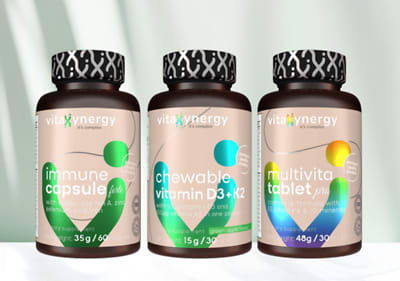 Suplimente alimentare Vitaxynergy: capsule imunitate, vitamina D3+K2, tabletă multivitamine