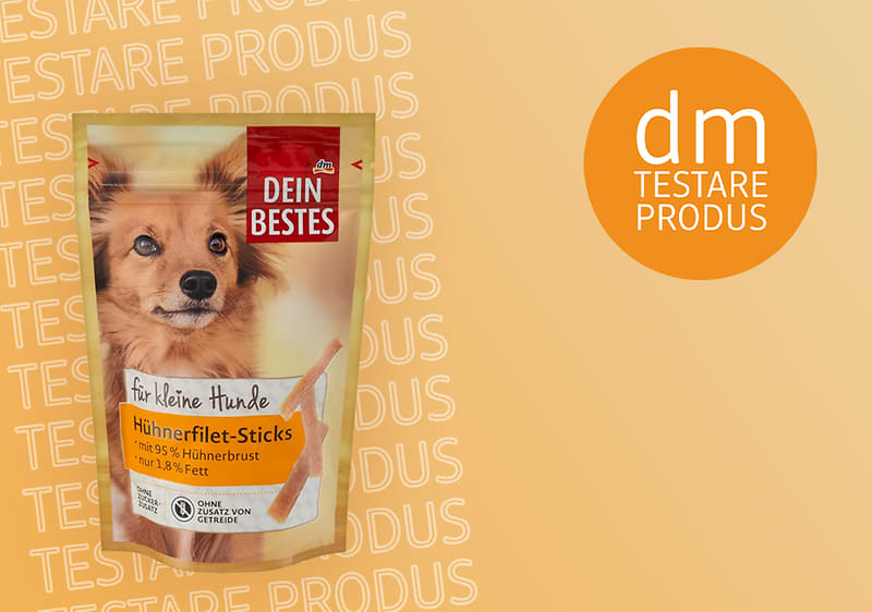 Pachet de hrană pentru câini mici Dein Bestes Hühnerfilet-Sticks