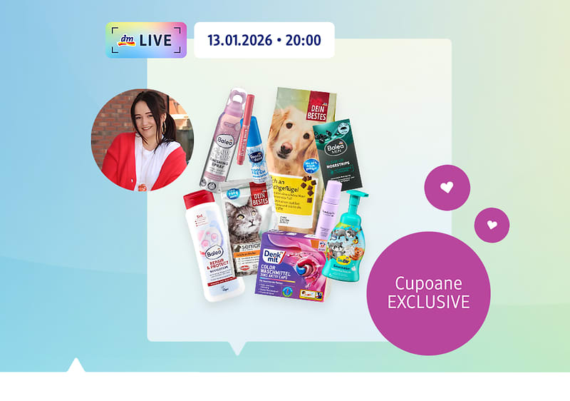 Imagine cu produse pentru îngrijirea animalelor de companie și cupon exclusiv.