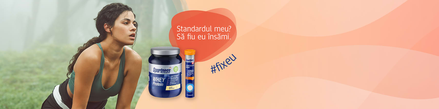 Fundal abstract în nuanțe de roz și portocaliu cu forme curbe și un cerc roșu parțial în stânga sus
