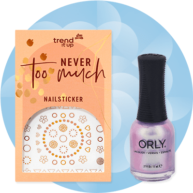 Nálepky na nechty a fľaštička laku na nechty značky Orly