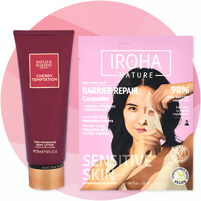 Telo krém Baylis & Harding a pleťová maska Iroha Nature