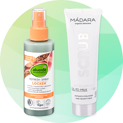 Sprej na vlasy a exfoliačný scrub na pleť