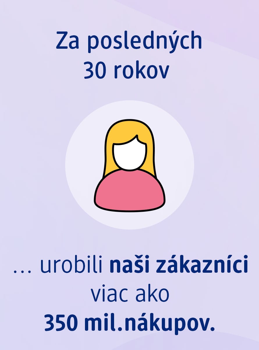 Ikona ženy s blond vlasmi a textom nakúpilo u nás.